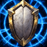 Protection shield with a blue aura
